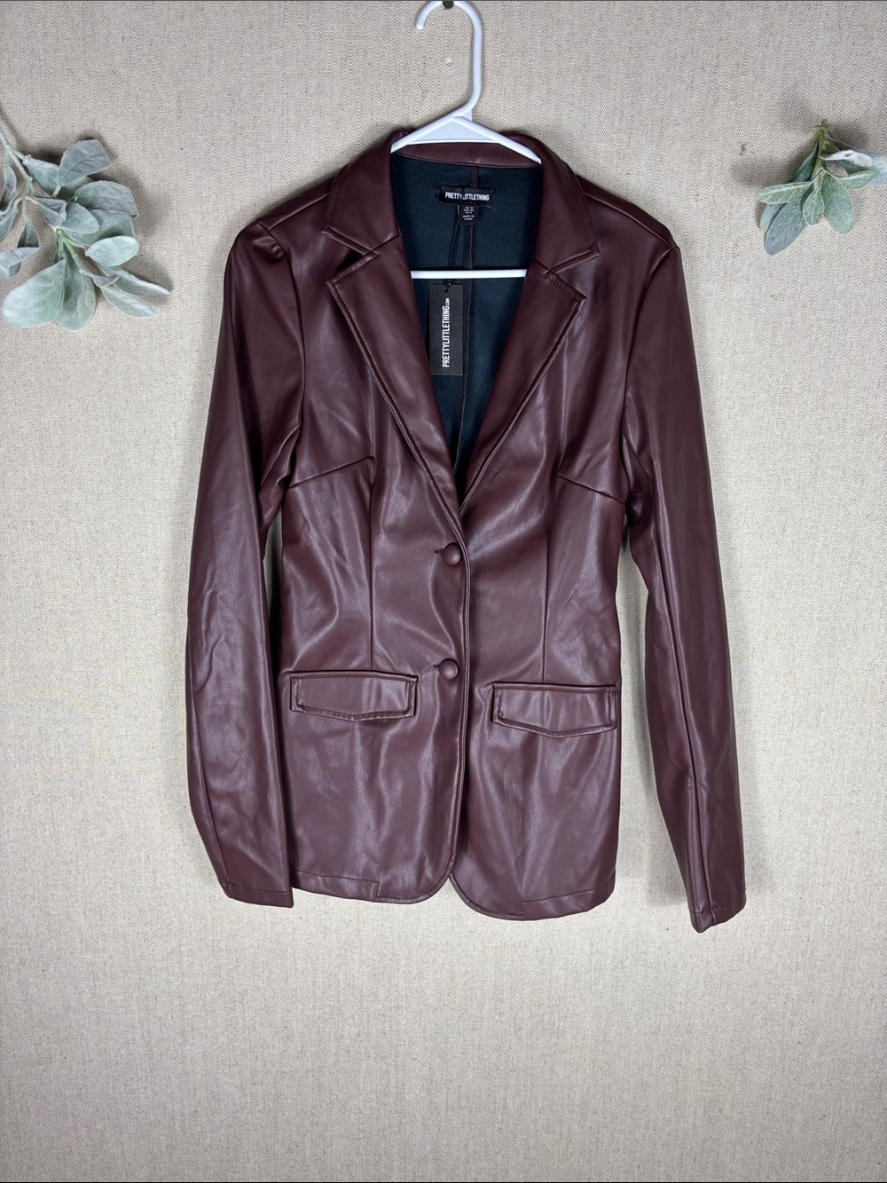 PrettyLittleThing > New with Tags Brown Faux Leather Jacket 6